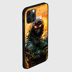 Чехол для iPhone 12 Pro Max Disturbed: Monster Flame, цвет: 3D-черный — фото 2