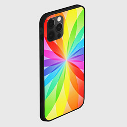 Чехол для iPhone 12 Pro Max Радуга, цвет: 3D-черный — фото 2