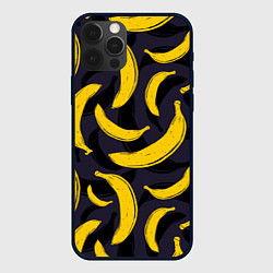 Чехол для iPhone 12 Pro Max Бананы, цвет: 3D-черный