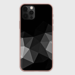 Чехол для iPhone 12 Pro Max Abstract gray, цвет: 3D-светло-розовый