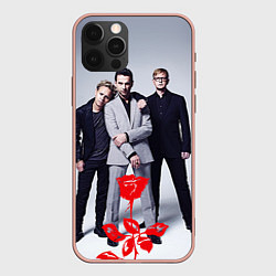 Чехол для iPhone 12 Pro Max Depeche Mode: Red Flower, цвет: 3D-светло-розовый