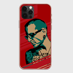 Чехол для iPhone 12 Pro Max Chester Bennington, цвет: 3D-светло-розовый