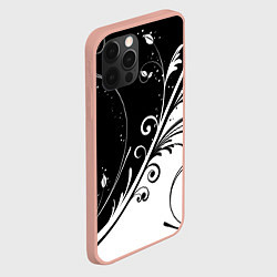 Чехол для iPhone 12 Pro Max Цветочный узор, цвет: 3D-светло-розовый — фото 2