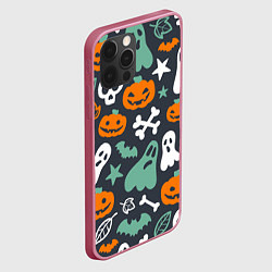 Чехол для iPhone 12 Pro Max Halloween Monsters, цвет: 3D-малиновый — фото 2