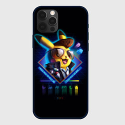 Чехол для iPhone 12 Pro Max Retro Pikachu, цвет: 3D-черный