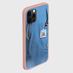 Чехол для iPhone 12 Pro Max Костюм врача, цвет: 3D-светло-розовый — фото 2