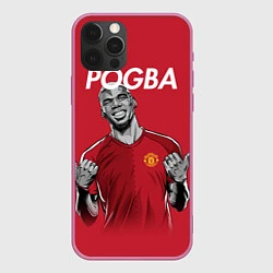 Чехол для iPhone 12 Pro Max FC MU: Pogba, цвет: 3D-малиновый