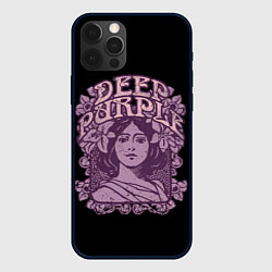 Чехол для iPhone 12 Pro Max Deep Purple, цвет: 3D-черный