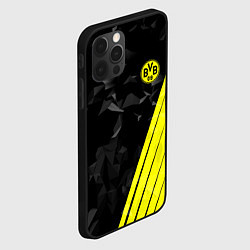 Чехол для iPhone 12 Pro Max FC Borussia Dortmund: Abstract, цвет: 3D-черный — фото 2