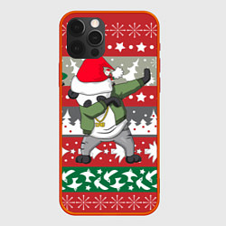 Чехол для iPhone 12 Pro Max Panda Dab: Xmas, цвет: 3D-красный