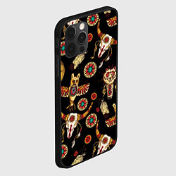 Чехол для iPhone 12 Pro Max Индейские культовые символы, цвет: 3D-черный — фото 2