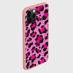 Чехол для iPhone 12 Pro Max Розовый леопард, цвет: 3D-светло-розовый — фото 2