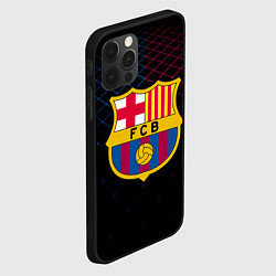 Чехол для iPhone 12 Pro Max FC Barcelona Lines, цвет: 3D-черный — фото 2