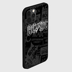 Чехол для iPhone 12 Pro Max AC/DC: Journalese, цвет: 3D-черный — фото 2