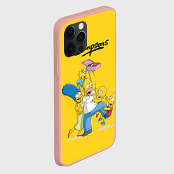 Чехол для iPhone 12 Pro Max Simpsons Family, цвет: 3D-светло-розовый — фото 2