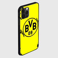 Чехол для iPhone 12 Pro Max FC Borussia Dortmund: Yellow & Black, цвет: 3D-черный — фото 2