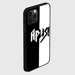 Чехол для iPhone 12 Pro Max Ария Ч/Б, цвет: 3D-черный — фото 2