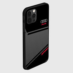 Чехол для iPhone 12 Pro Max Audi: Crey & Black, цвет: 3D-черный — фото 2