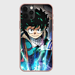 Чехол для iPhone 12 Pro Max My Hero Academia синий свет, цвет: 3D-светло-розовый