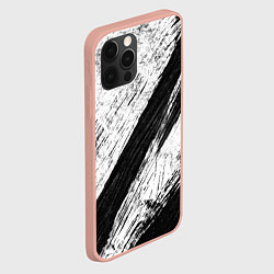 Чехол для iPhone 12 Pro Max Белый и черный, цвет: 3D-светло-розовый — фото 2