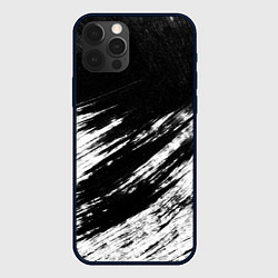 Чехол для iPhone 12 Pro Max Белый и черный, цвет: 3D-черный
