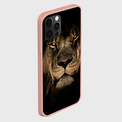 Чехол для iPhone 12 Pro Max Львиный взгляд, цвет: 3D-светло-розовый — фото 2
