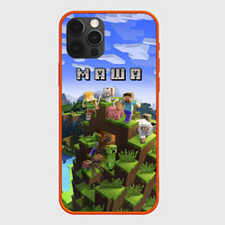 Чехол для iPhone 12 Pro Max Minecraft: Маша, цвет: 3D-красный
