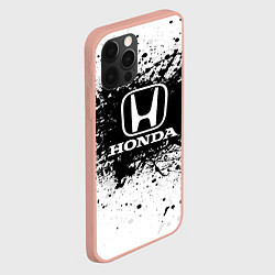 Чехол для iPhone 12 Pro Max Honda: Black Spray, цвет: 3D-светло-розовый — фото 2
