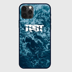 Чехол для iPhone 12 Pro Max Грот: Синий мрамор, цвет: 3D-черный
