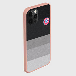 Чехол для iPhone 12 Pro Max ФК Бавария: Серый стиль, цвет: 3D-светло-розовый — фото 2