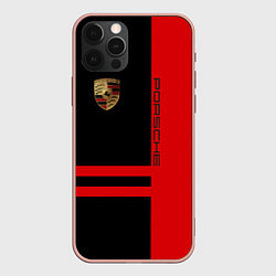 Чехол для iPhone 12 Pro Max Porsche: Red Sport, цвет: 3D-светло-розовый