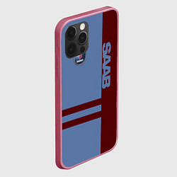 Чехол для iPhone 12 Pro Max Saab, цвет: 3D-малиновый — фото 2