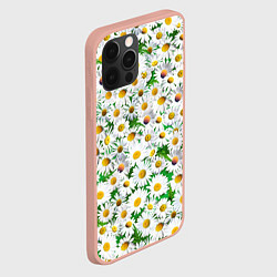 Чехол для iPhone 12 Pro Max Полевые ромашки, цвет: 3D-светло-розовый — фото 2