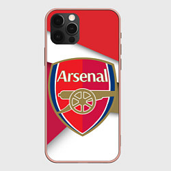 Чехол для iPhone 12 Pro Max FC Arsenal, цвет: 3D-светло-розовый