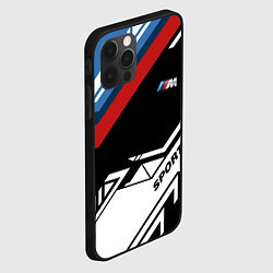 Чехол для iPhone 12 Pro Max BMW GEOMETRY SPORT БМВ M PERFORMANCE, цвет: 3D-черный — фото 2