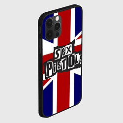 Чехол для iPhone 12 Pro Max Sex Pistols UK, цвет: 3D-черный — фото 2