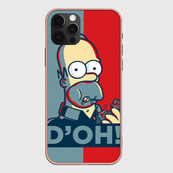 Чехол для iPhone 12 Pro Max Homer Simpson DOH!, цвет: 3D-светло-розовый