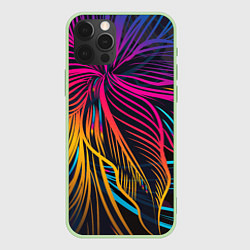 Чехол для iPhone 12 Pro Max Floral Design, цвет: 3D-салатовый