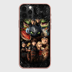 Чехол для iPhone 12 Pro Max How to Train Your Dragon, цвет: 3D-светло-розовый