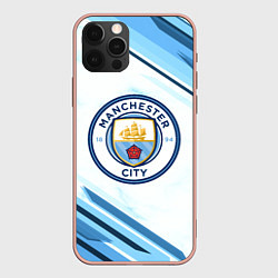 Чехол для iPhone 12 Pro Max Manchester city, цвет: 3D-светло-розовый