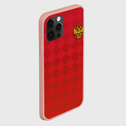 Чехол для iPhone 12 Pro Max Форма сборной России, цвет: 3D-светло-розовый — фото 2