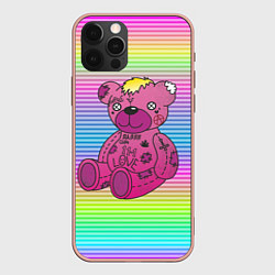 Чехол для iPhone 12 Pro Max Lil Peep Bear, цвет: 3D-светло-розовый