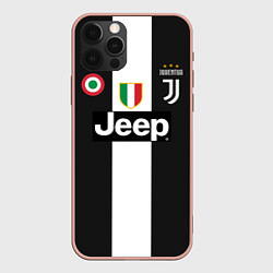 Чехол для iPhone 12 Pro Max FC Juventus 18-19, цвет: 3D-светло-розовый