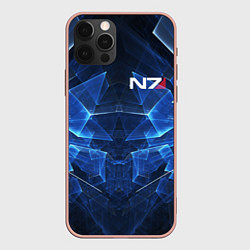 Чехол для iPhone 12 Pro Max Mass Effect: Blue Armor N7, цвет: 3D-светло-розовый