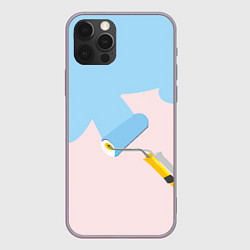 Чехол для iPhone 12 Pro Max Голубая заливка, цвет: 3D-серый