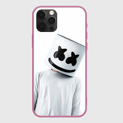 Чехол для iPhone 12 Pro Max Marshmallow: White Only, цвет: 3D-малиновый
