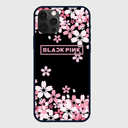 Чехол для iPhone 12 Pro Max Black Pink: Pink Sakura, цвет: 3D-черный