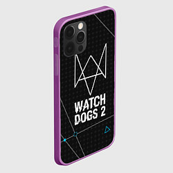 Чехол для iPhone 12 Pro Max Watch Dogs 2: Tech Geometry, цвет: 3D-сиреневый — фото 2