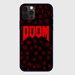 Чехол для iPhone 12 Pro Max DOOM: Hellish signs, цвет: 3D-черный