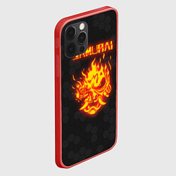 Чехол для iPhone 12 Pro Max Cyberpunk 2077: SAMURAI, цвет: 3D-красный — фото 2